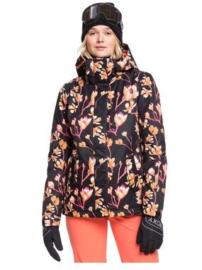 Roxy Black and Floral Ski Jacket - Dryflight